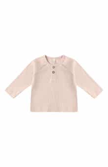 Ribbed Organic Cotton Henley Top