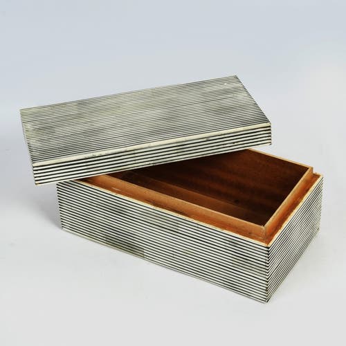 Mela Artisans Pinstripe Inlay Box In Multi