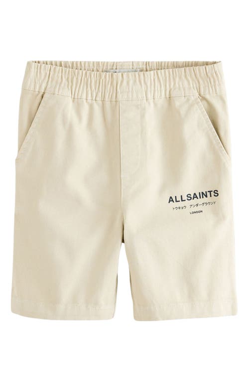 Smallsaints By Allsaints Kids' Underground Logo Sweat Shorts In Neutral
