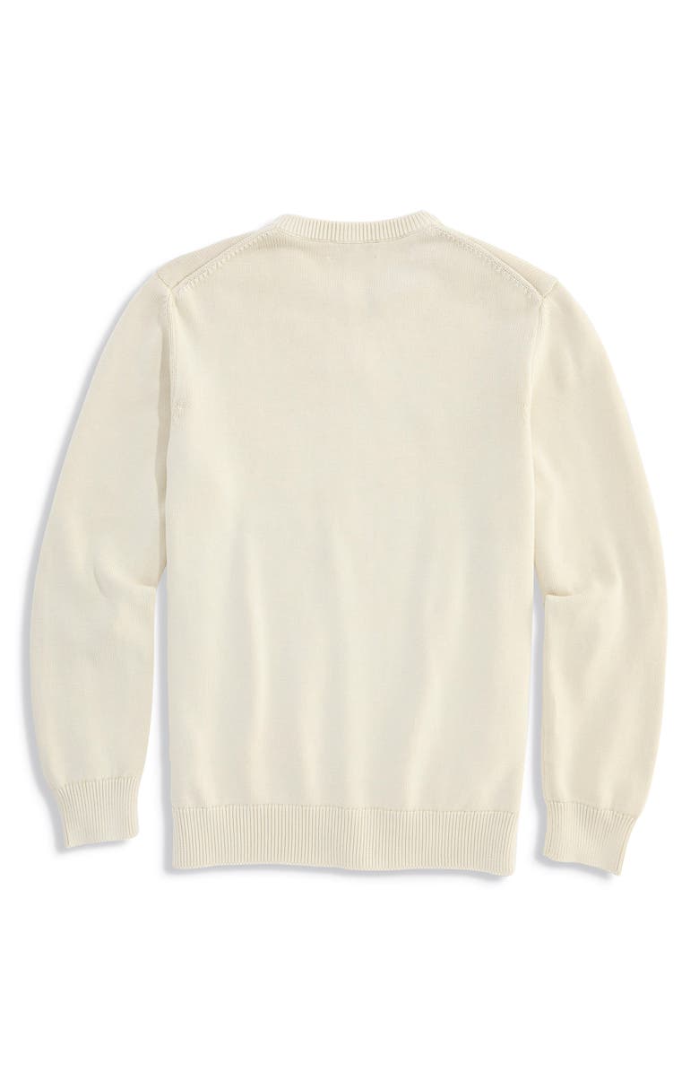 vineyard vines Cotton Crewneck Sweater, Alternate, color, Stone