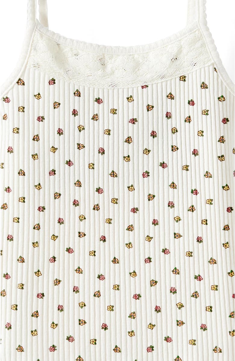 Cotton On Kids Kid's Eva Tank Top, Alternate, color, Vanilla Ditsy Floral