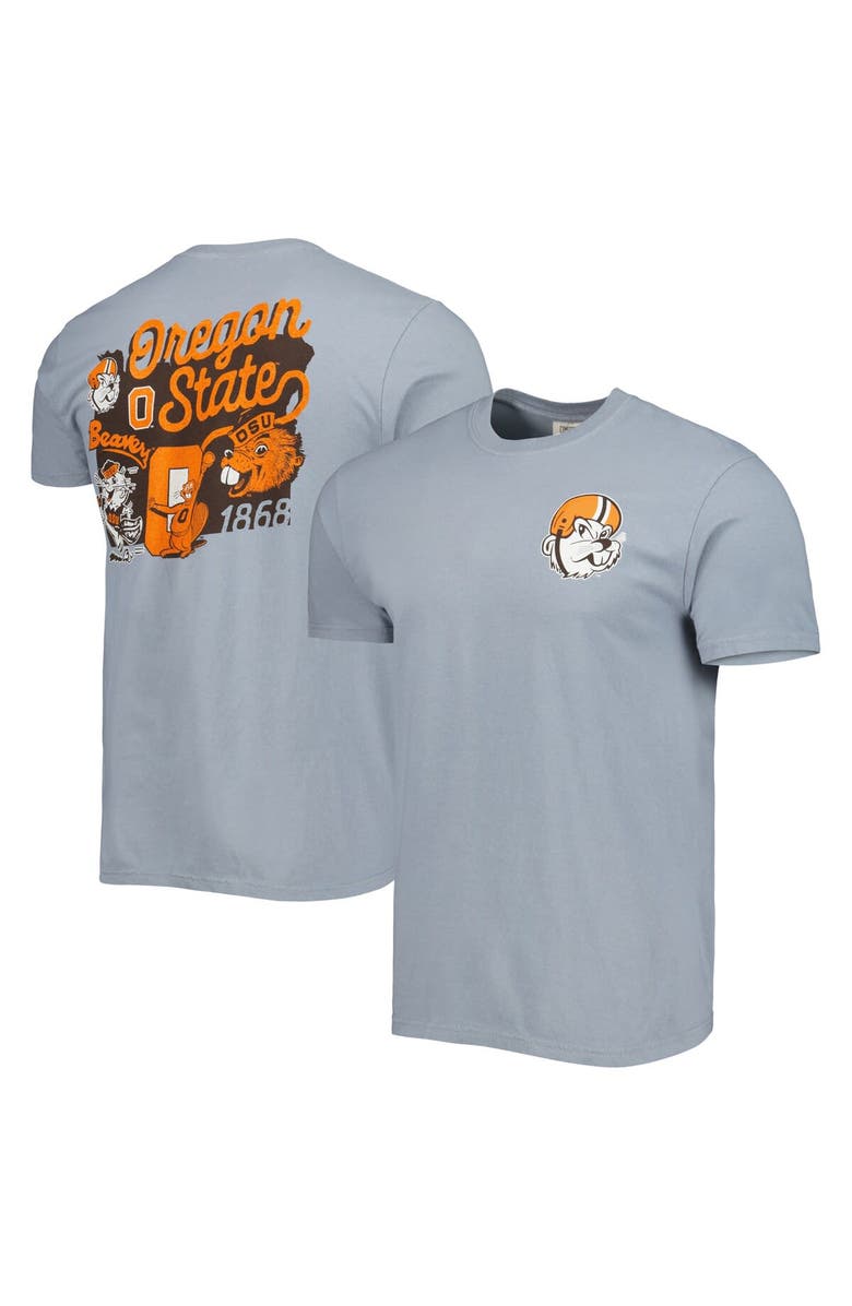 IMAGE ONE Men's Graphite Oregon State Beavers Vault State Comfort T-Shirt, Main, color, 