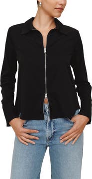 Bella Dahl Zip Front Long Sleeve Shirt