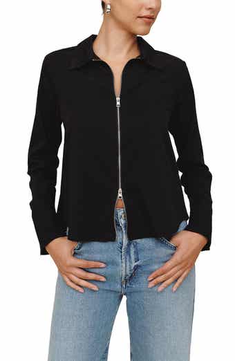 Zip Front Long Sleeve Shirt