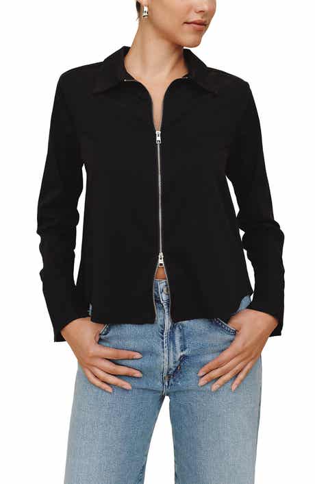 Zip Front Long Sleeve Shirt