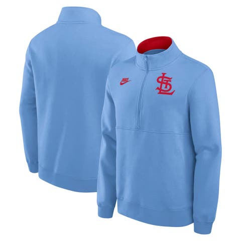 Men's Nike Light Blue St. Louis Cardinals Cooperstown Collection Fleece Half-Zip Pullover