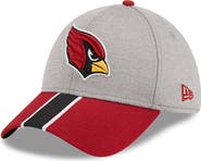 New Era Men's New Era Heather Gray/Cardinal Arizona Cardinals Striped 39THIRTY Flex Hat