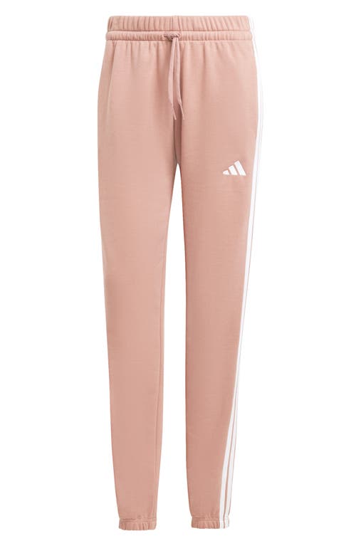 Adidas Originals Adidas 3-stripes Fleece Sweatpants In White