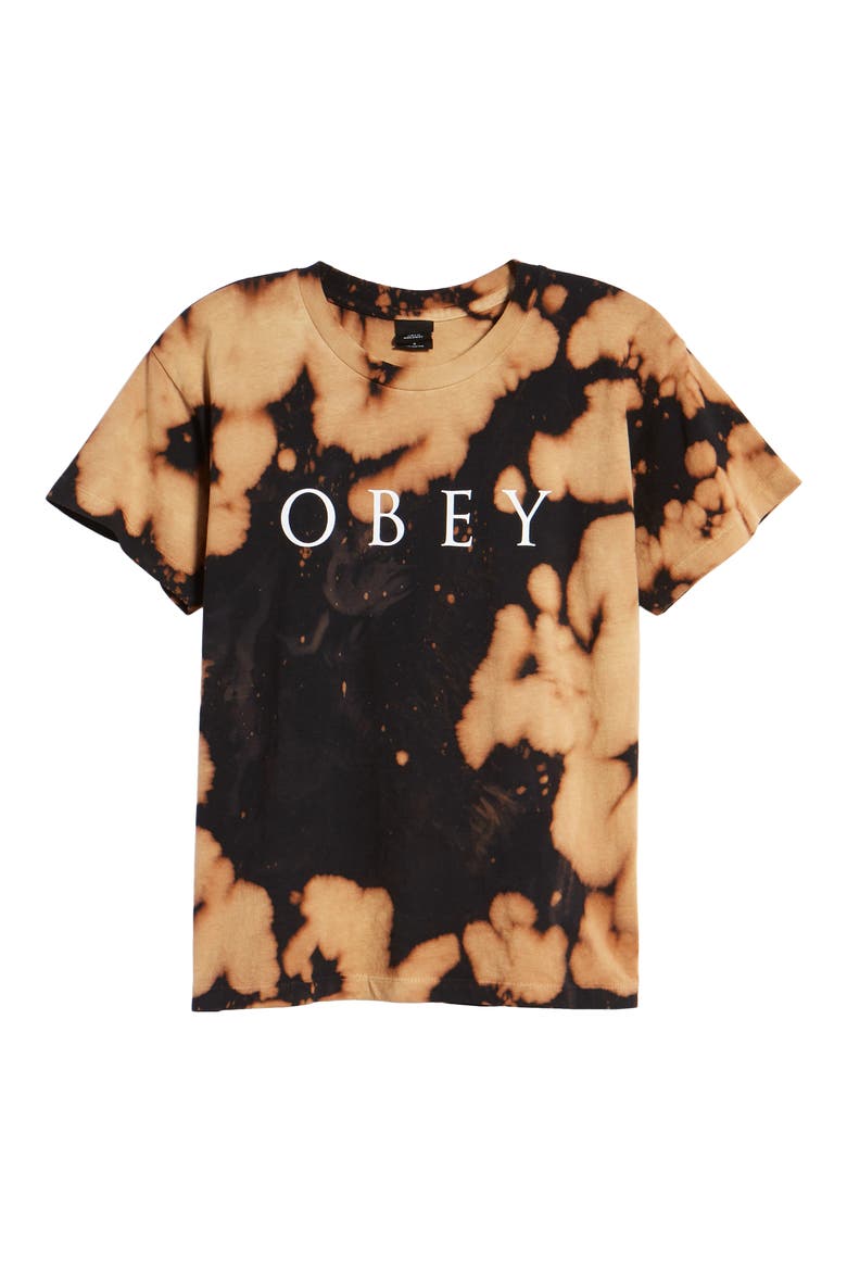 Novel Tie Dye Tee, Alternate, color, BLACK BLEACH