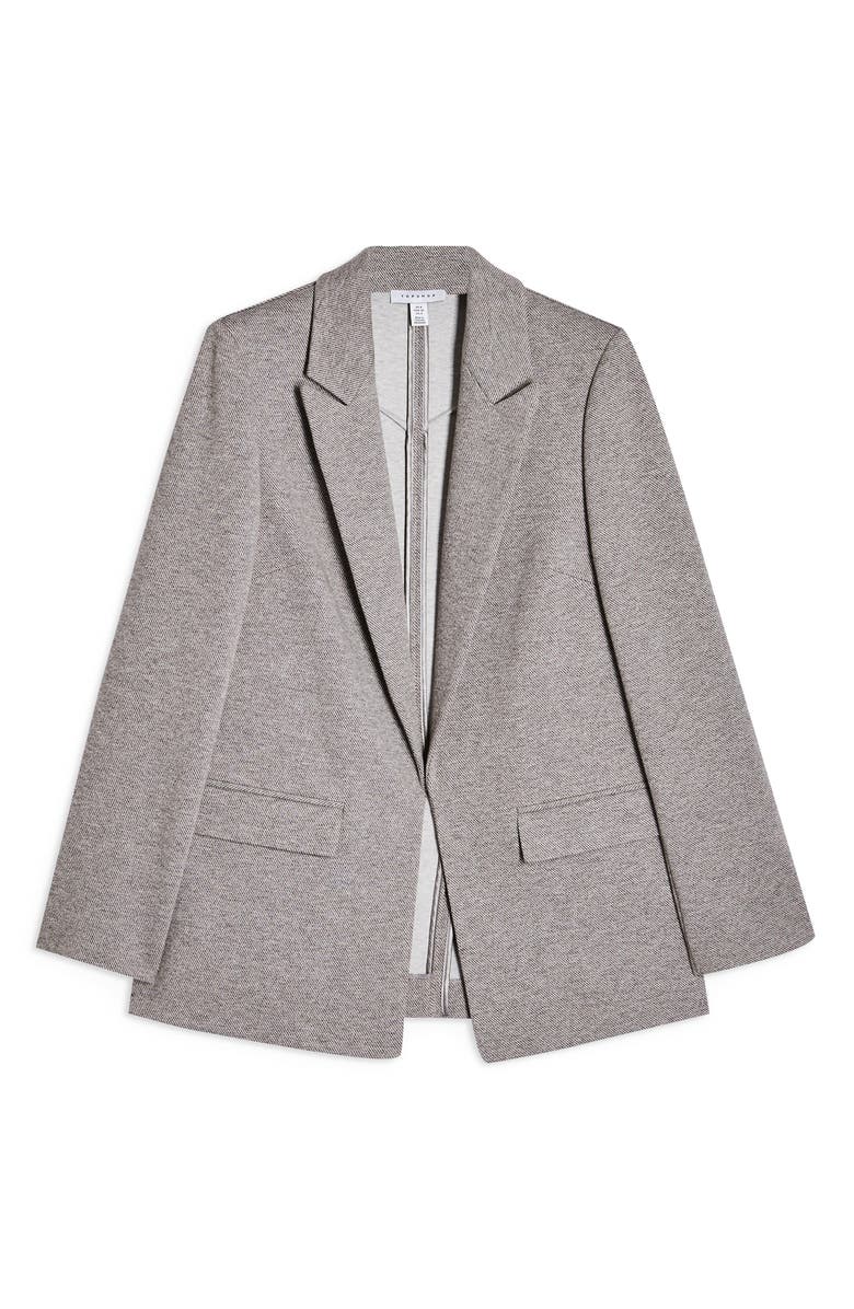 Topshop Marled Open Front Blazer, Alternate, color,