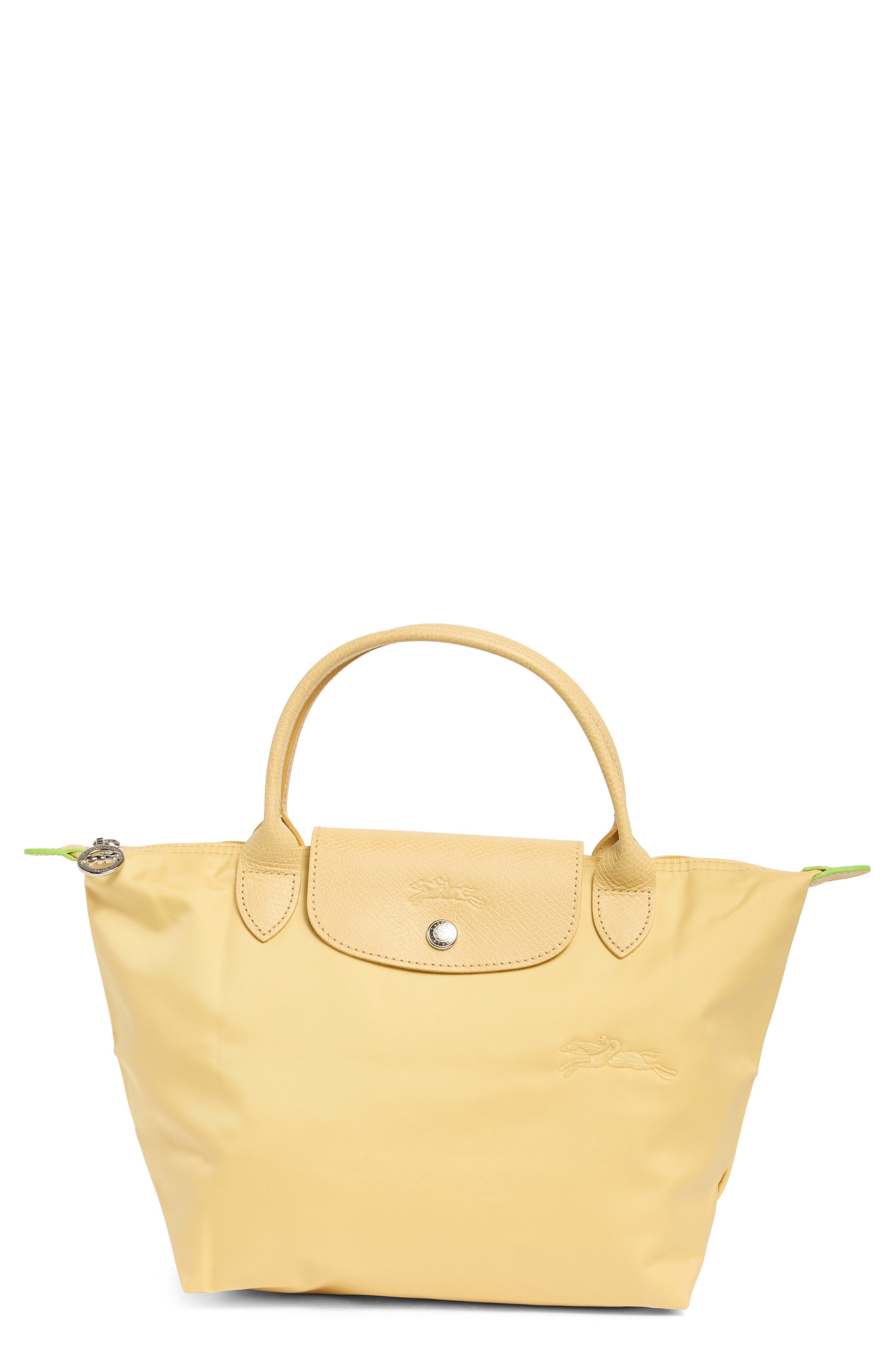 Longchamp Small Le Pliage Green Recycled Canvas Top Handle Bag, Main, color, 