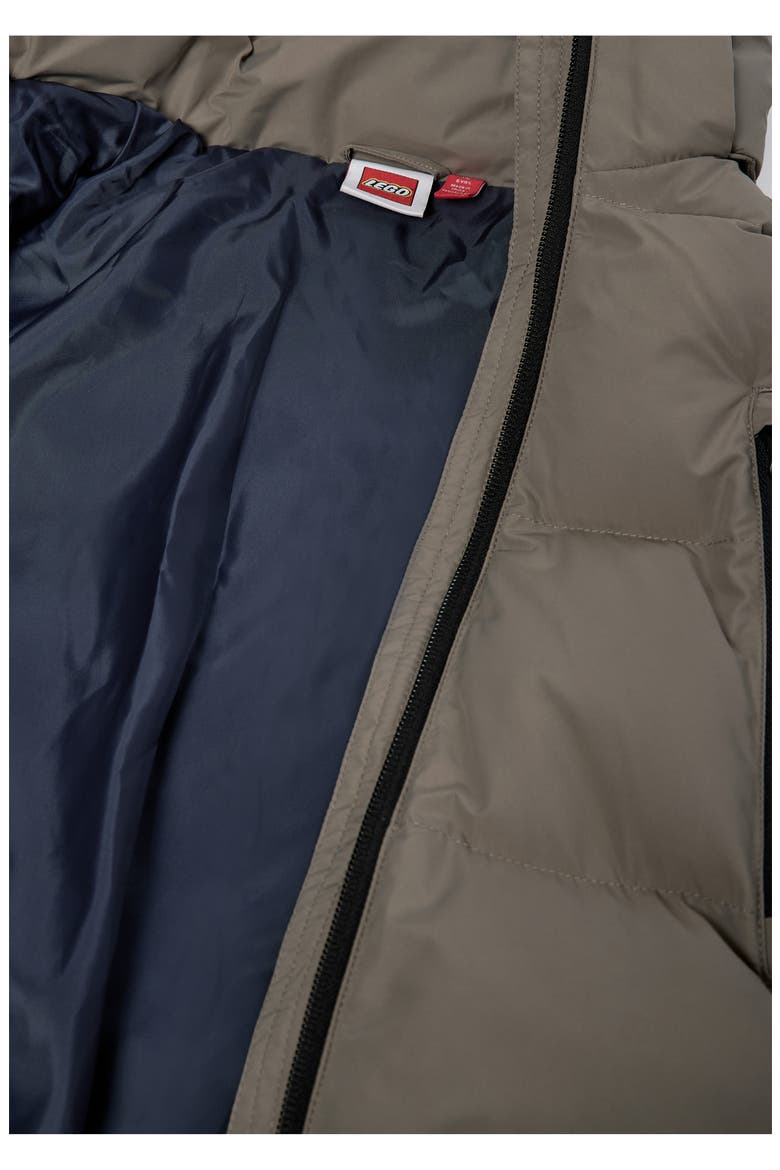 Kids' Hooded Puffer Jacket, Alternate, color, BROWN
