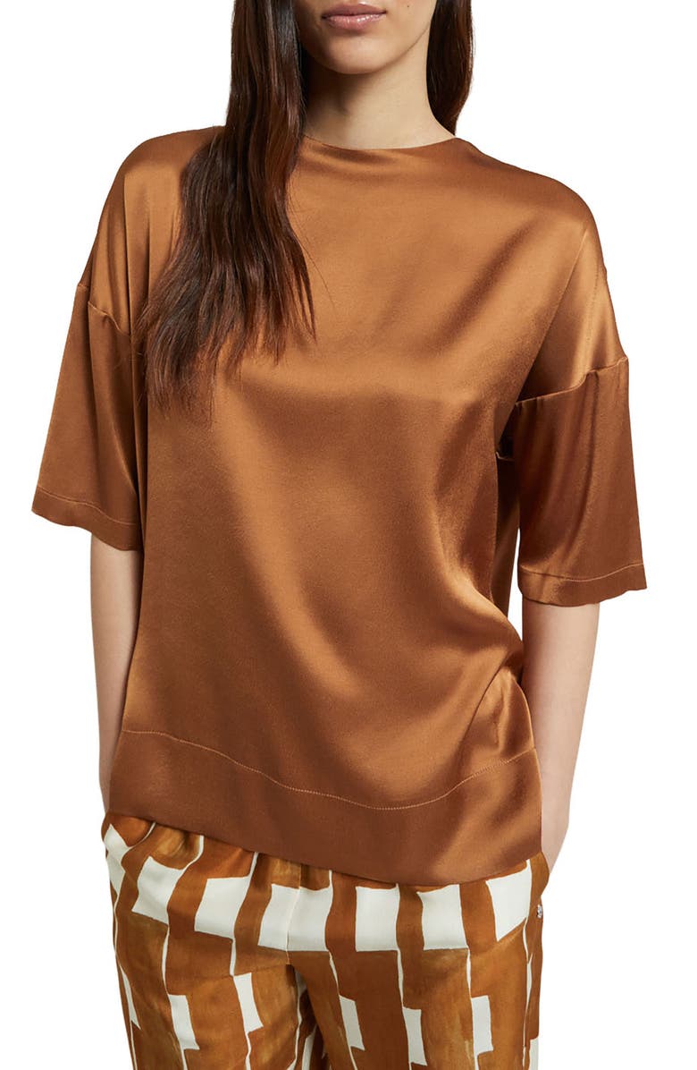 ottod'Ame Viscose T-Shirt, Main, color, Brown