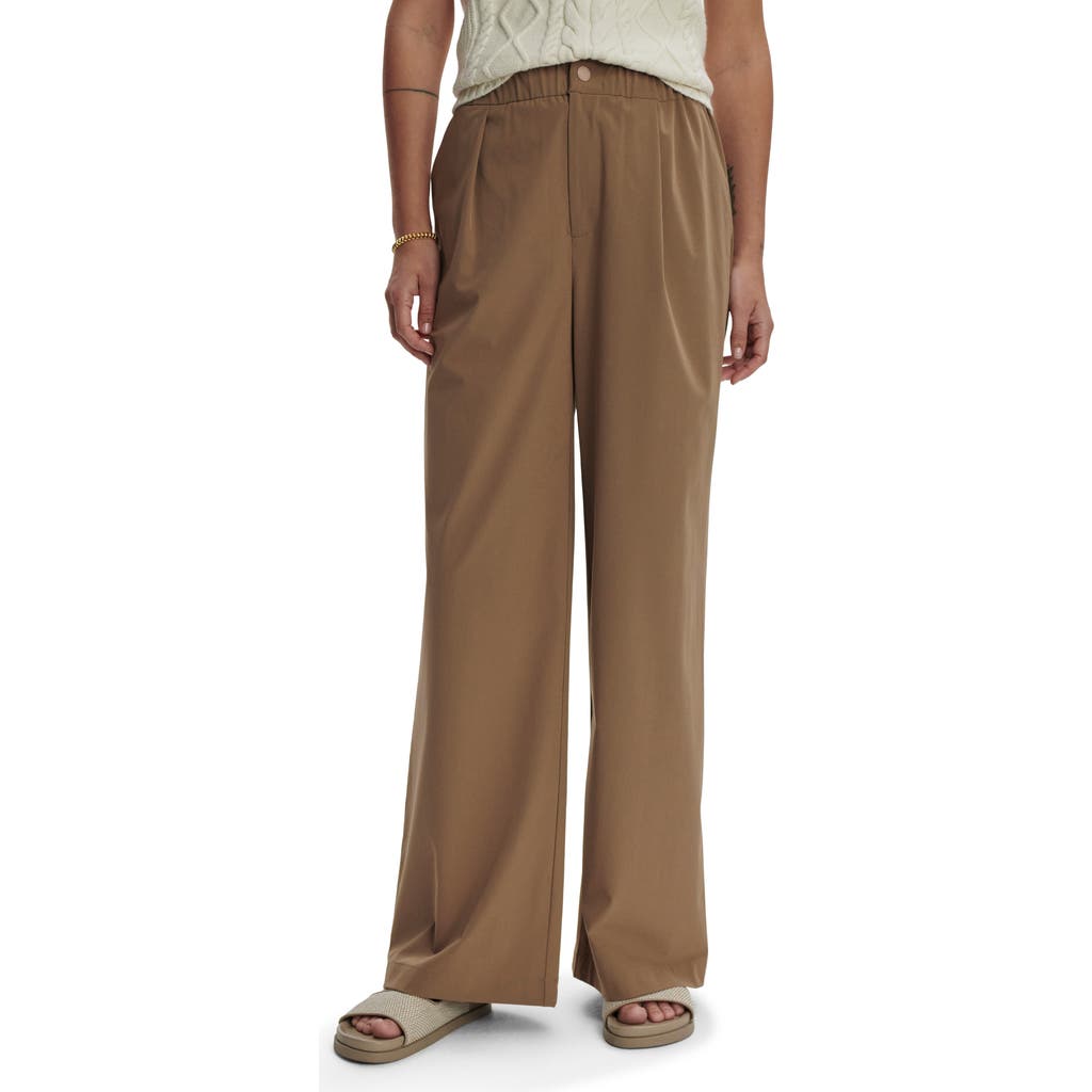 Varley Kayson Wide-leg Pants In Taupe Stone