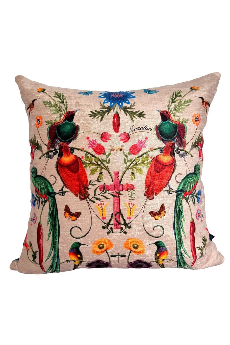 Mexica Velvet Pillow, Main, color, Beige