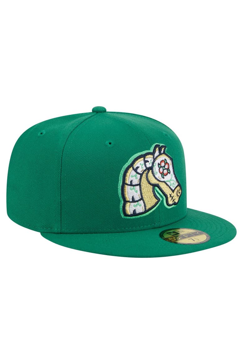 Men's New Era Green Charlotte Knights Copa de la Diversión 59FIFTY Fitted Hat, Alternate, color, Green