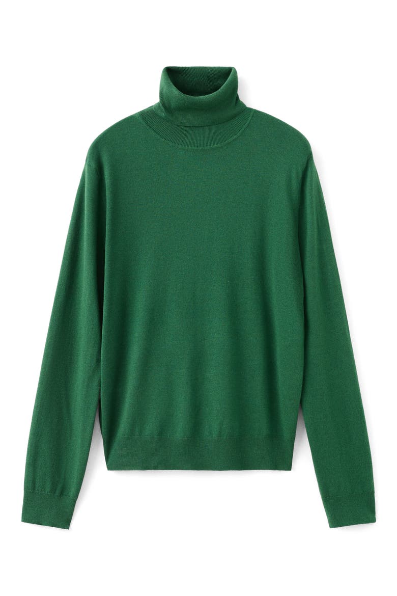 Turtle Knit Sweater, Alternate, color, DARK GREEN