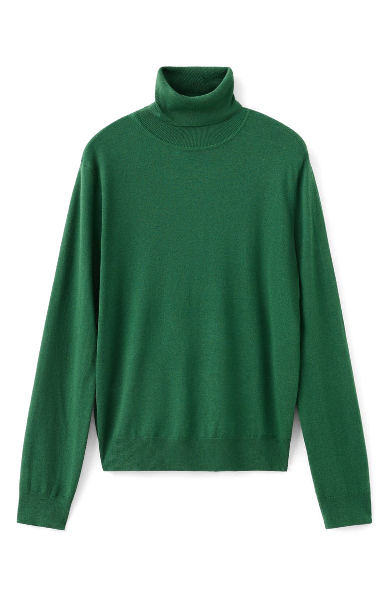 MANGO Turtle Knit Sweater, Alternate, color, Dark Green