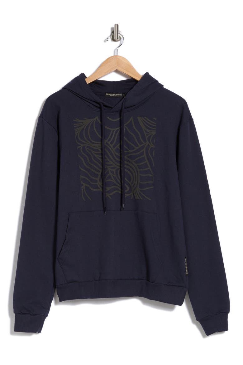 Abstract Fleece Graphic Hoodie, Alternate, color, NAVY