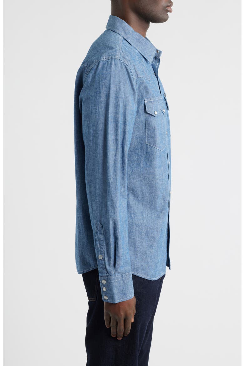 Brynner Western Denim Snap-Up Shirt, Alternate, color, DESERT DAWN