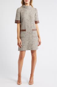 Julia Jordan Metallic Tweed Dress