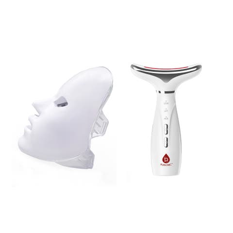 7-in-1 Facial Therapy Device & LED Light Therapy Mask Bundle