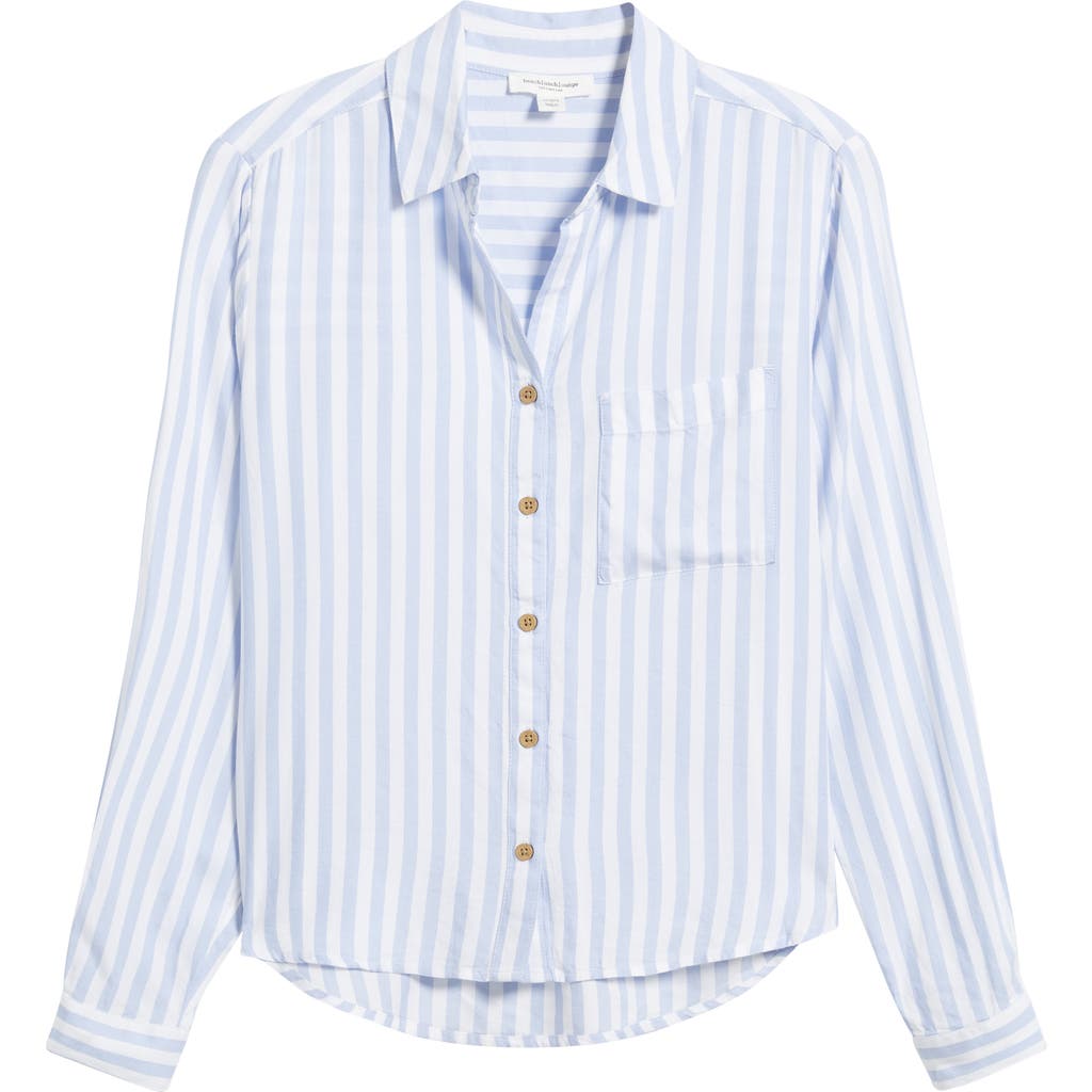 BEACHLUNCHLOUNGE BEACHLUNCHLOUNGE CANDACE STRIPE BUTTON-UP SHIRT