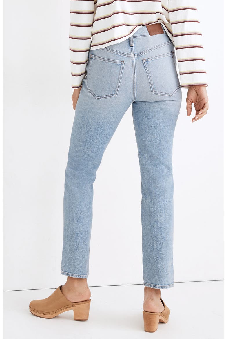 The Perfect High Waist Tapered Jeans, Alternate, color, FIORE WASH