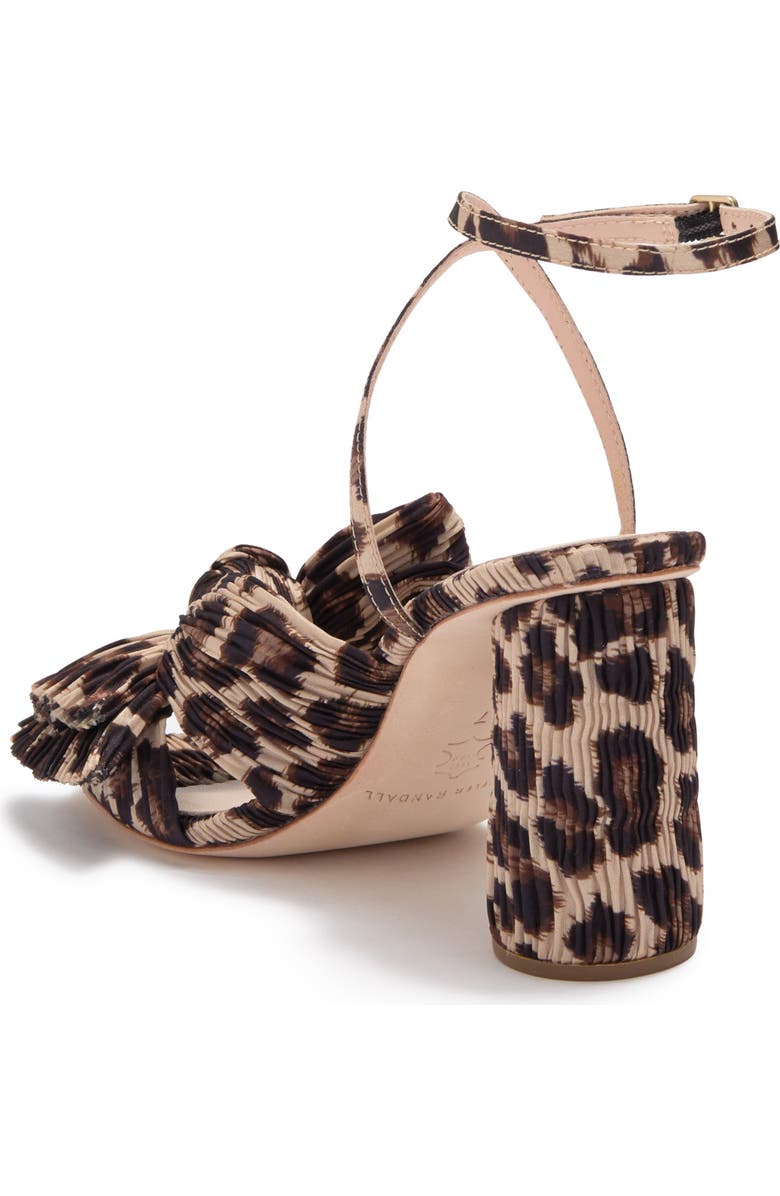 Loeffler Randall Camellia Pleated Bow Block Heel Sandal, Alternate, color,