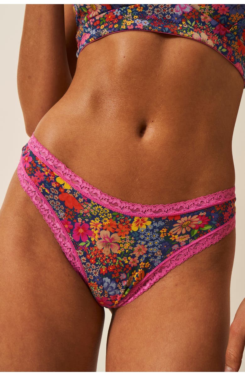 Stripe & Stare Thong Four Pack, Alternate, color, 