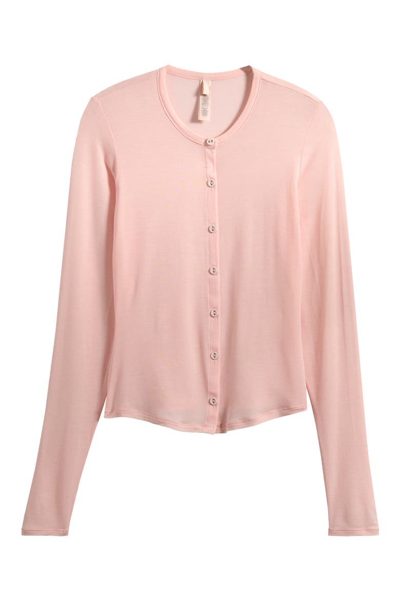 Sheer Modal Blend Cardigan, Alternate, color, PRIMROSE