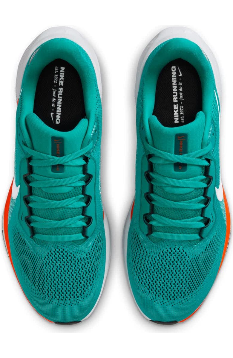 Nike Unisex Nike Aqua Miami Dolphins Air Zoom Pegasus 41 Sneakers, Alternate, color, Aqua