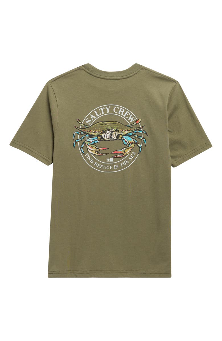 Salty Crew Kids' Jimmy Short Sleeve Graphic T-Shirt, Alternate, color, Dusty Olive
