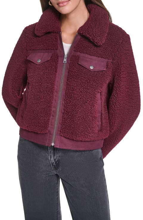 Fleece & Denim Bomber Jacket