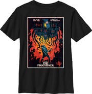 Stranger Things Netflix Boy's Stranger Things Retro Piggyback Poster Graphic T-Shirt