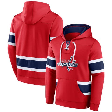 Men's Fanatics Branded Red Washington Capitals Powerplay Warrior Pullover Hoodie