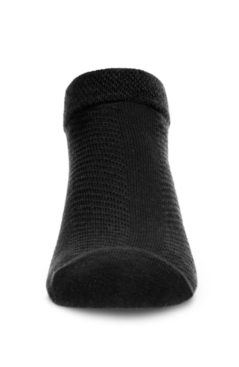 MeMoi Pointelle Super Soft Anklet Sock, Alternate, color, Black