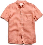 Billy Reid Tuscumbia Short Sleeve Linen Button-Down Shirt