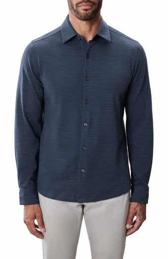 Reyolds Stripe Knit Button-Up Shirt