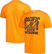 Homage Men's Homage Orange San Francisco Giants Doodle Collection Pacific Sock Exchange Tri-Blend T-Shirt