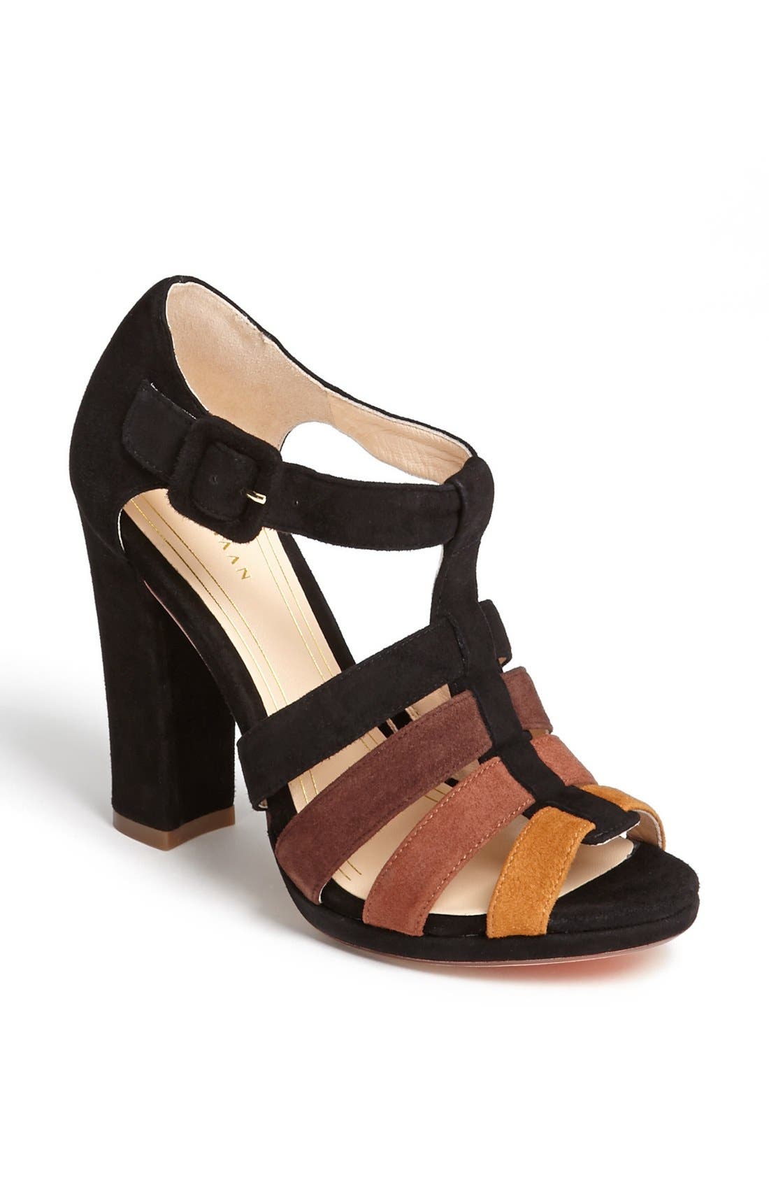 'Chelsea' Sandal, Main, color, BLACK MULTI SUEDE