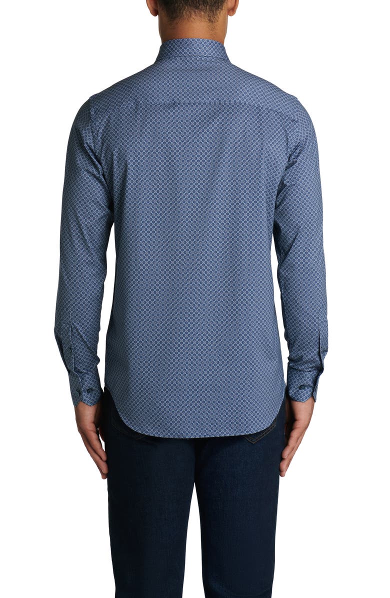Bugatchi OoohCotton<sup>®</sup> Geometric Button-Up Shirt, Alternate, color, 