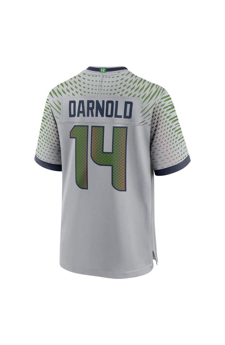 Nike Men's Nike Sam Darnold Wolf Gray Seattle Seahawks 2025 Rivalries Collection Game Jersey, Alternate, color, Gray