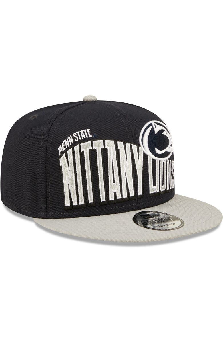 New Era Men's New Era Navy Penn State Nittany Lions Two-Tone Vintage Wave 9FIFTY Snapback Hat, Alternate, color, Navy