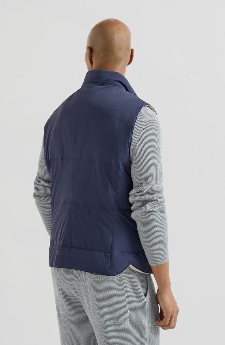Brunello Cucinelli Nylon down vest, Alternate, color, Blue