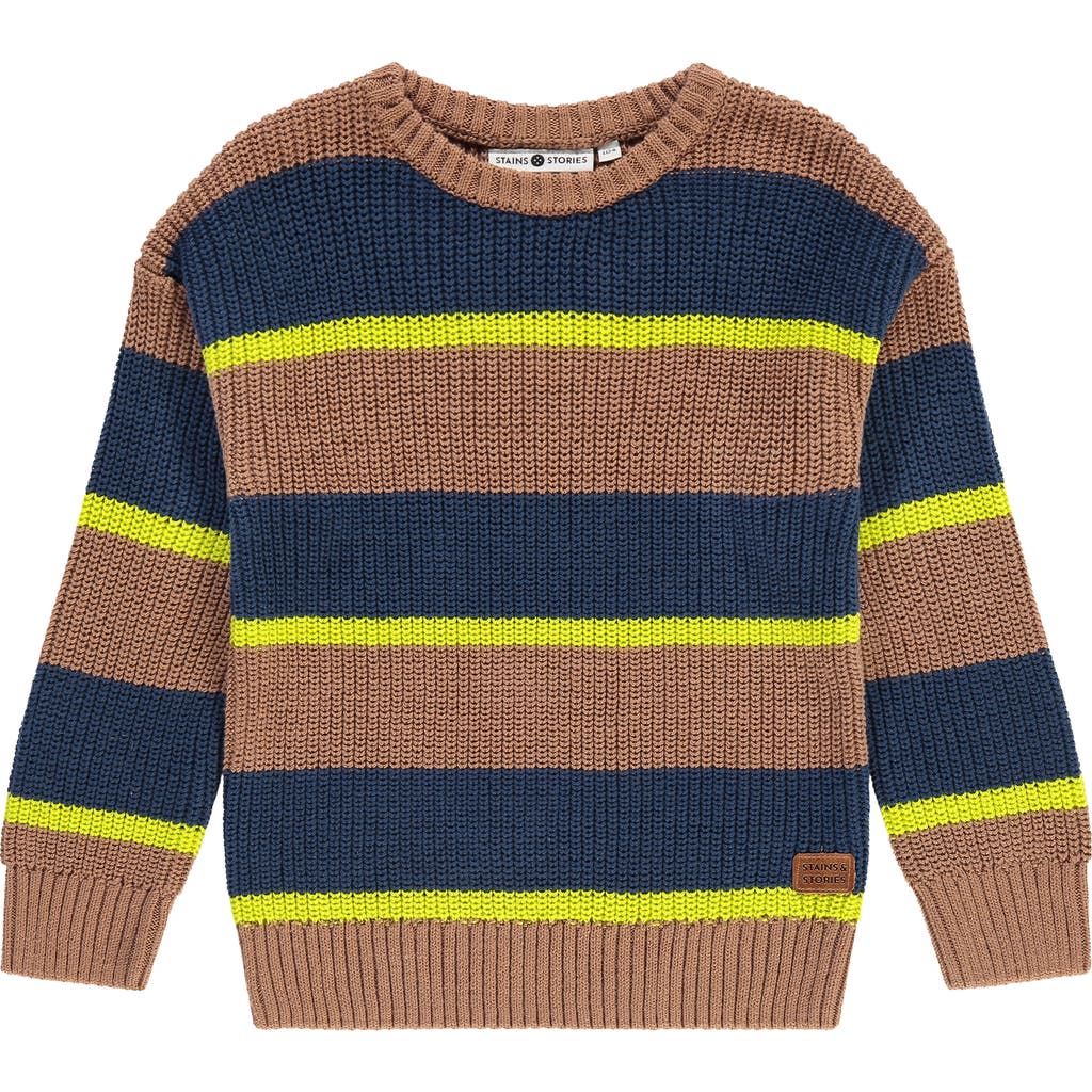 Stains And Stories By Babyface Kids' Multi-stripe Knit Sweater