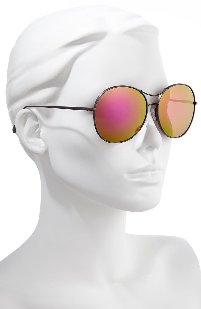 Maui Jim Opihi 61mm PolarizedPlus2<sup>®</sup> Round Sunglasses, Alternate, color, 