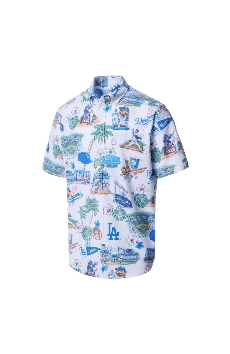 Reyn Spooner Men's Reyn Spooner  White Los Angeles Dodgers Scenic Tri-Blend Button-Down Shirt, Alternate, color, White