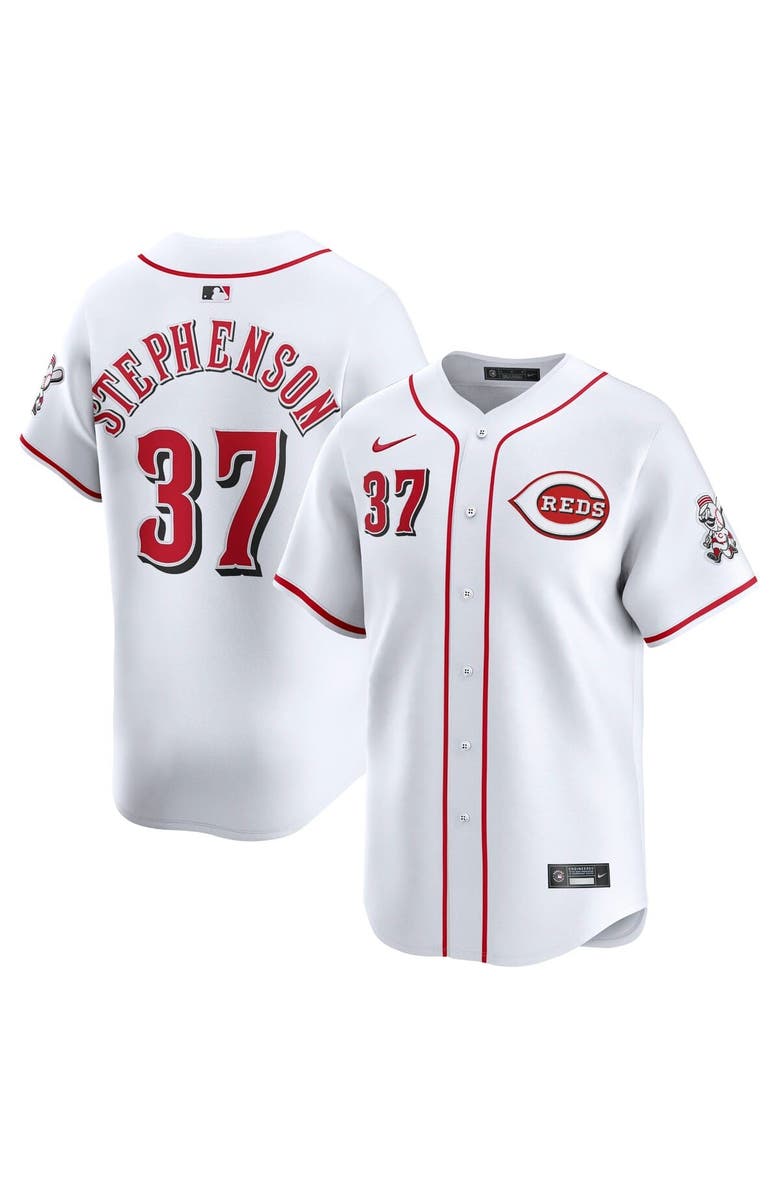 Nike Men's Nike Tyler Stephenson White Cincinnati Reds Home Limited Player Jersey, Main, color, 