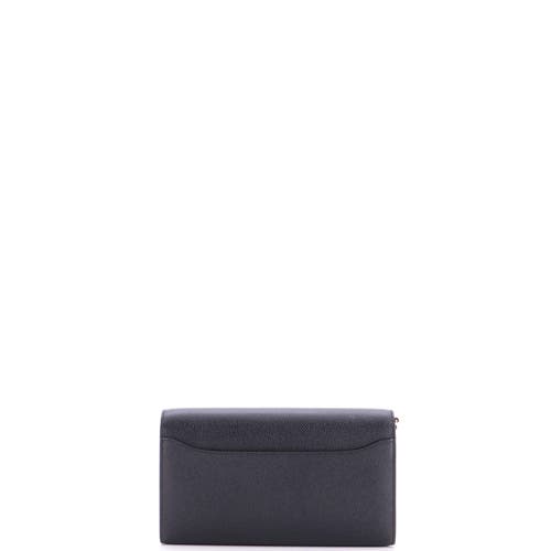 Pre-owned Hermes Hermes Constance To Go Wallet Epsom In Black